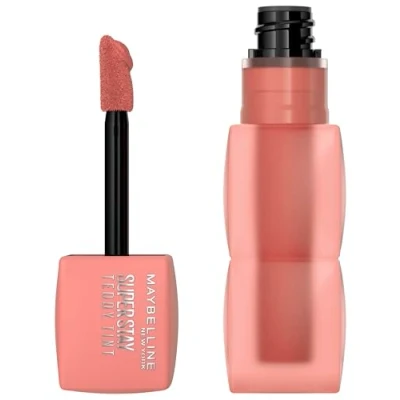 Image de Rouge à lèvres Maybelline New York Superstay Teddy Tint 10 Current Mood Tenue jusqu&#039;à 12 heures Fini doux et mat effet peluche 5ml