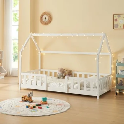 Afbeelding van Kinderbed Sisimiut met uitvalbeveiliging 90x200 cm wit