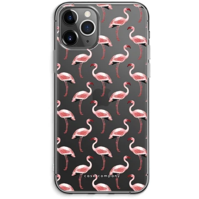 Afbeelding van Case Company® hoesje geschikt voor iPhone 11 Pro Max Flamingo Soft Cover Telefoonhoesje Bescherming aan alle Kanten en Schermrand