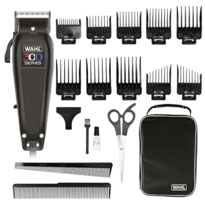 Afbeelding van WAHL Tondeuse Home Pro 300 Haar Trimmer Mannen Heren Kit 15 stuks 8 knipgeleiders 3 mm tot 25 set op netstroom meter snoer 20102.0460