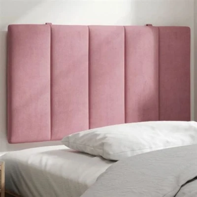 Afbeelding van Hoofdbordkussen 90 cm fluweel roze