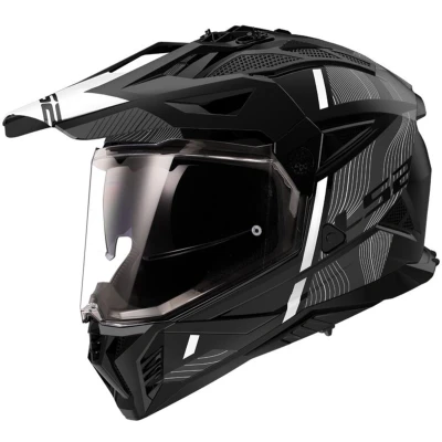 Afbeelding van LS2 MX702 Pioneer II Hill Crosshelm zwart/wit