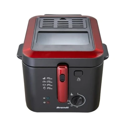 Afbeelding van BRANDT FRI25R2 Friteuse afmetingen 237 x 322 342 tot 1 kg friet thermostaat verstelbaar van 130 190 2,5 l 1600 W roestvrij staal Bezoek de Shop