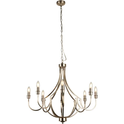 Afbeelding van Searchlight LODGE Kroonluchter 8 Lichts Zilver