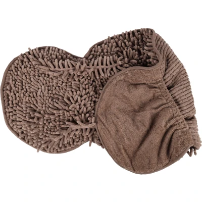 Afbeelding van Flamingo Pakka Handdoek Honden Absorberende Taupe 80x30x2,5cm 1st 137742