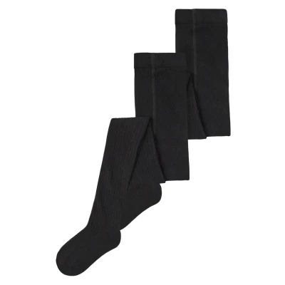 Afbeelding van Name it Nknpantyhose 2 PACK Unisex Panty voor kinderen, Maat: 74/80, Black