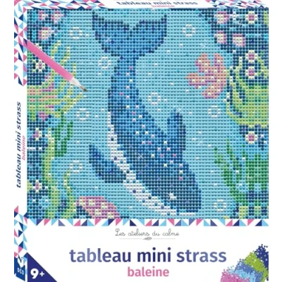 Afbeelding van TABLEAU MINI STRASS BALEINE (BOITE AVEC ACCESSOIRES)