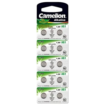 Afbeelding van Camelion knoopcel LR60 / AG1 LR621 364 G1 164 SR621W GP64A 10 stuks