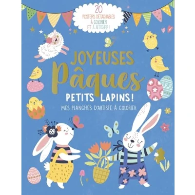 Afbeelding van JOYEUSES PAQUES PETITS LAPINS MES PLANCHES D&#039;ARTISTE A COLOR