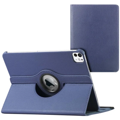 Afbeelding van imoshion Tablet Hoes Geschikt voor iPad 11 (2025) inch / 10e generatie (2022) 10.9 360 Draaibare Bookcase Donkerblauw