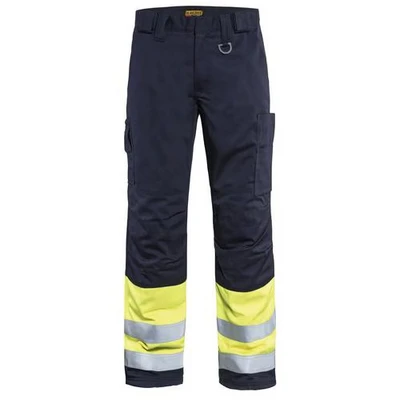 Image de Pantalon hiver multinormes marine/jaune fluorescent