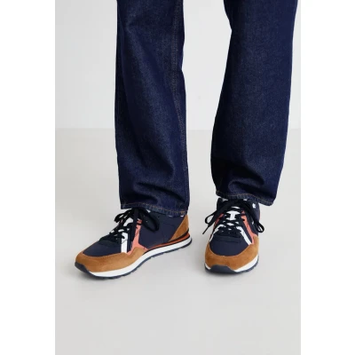 Afbeelding van Pepe Jeans BRIT ROAD M Sneakers laag, Heren, Maat: 40, Tobacco brown Leer en textiel