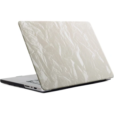 Afbeelding van Selencia Laptop Cover Geschikt voor MacBook Air 15 inch (2023) / (2024) M3 chip A2941 A3114 Fluwelen Beige
