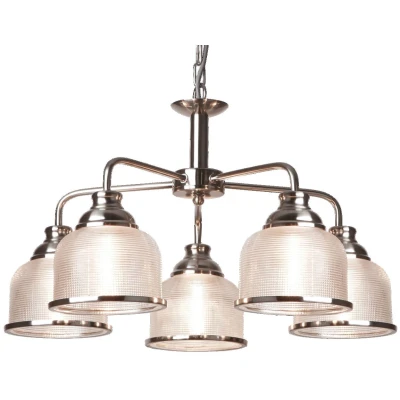 Afbeelding van Searchlight Bistro II Hanglamp Ø 58 X 88 Cm Satijn Zilver
