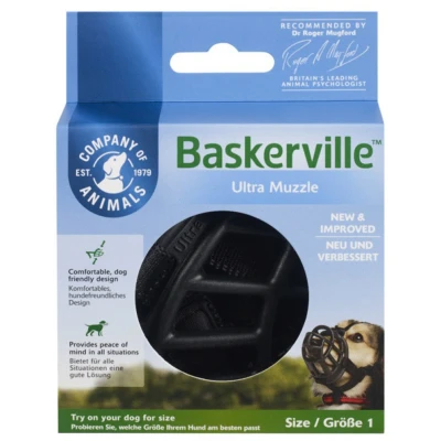 Afbeelding van Company Of Animals Muilkorf Rubber Zwart Hondenopvoeding Maat 1