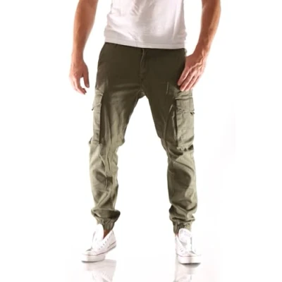 Image de Jack &amp; Jones Homme Pantalons Paul Jj Flake Akm 542, vert olive, 38W / 34L