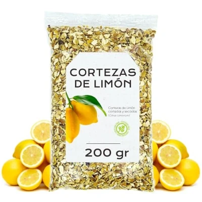Afbeelding van citroenschil 200 g thee kruidenthee losse (200 g, Cortezas Limon)
