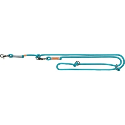 Afbeelding van Trixie Hondenriem Be Nordic Verstelbaar Petrol / Lichtgrijs 200X0,8 CM