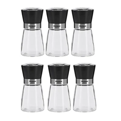 Afbeelding van Westmark 63542611 Kruidenstandaard met keramisch maalwerk, glas, keramiek, kunststof, transparant, zwart, zilver