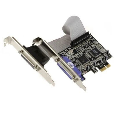 Image de Carte contrôleur pcie parallèle 2 ports LPT ieee1284 DB25