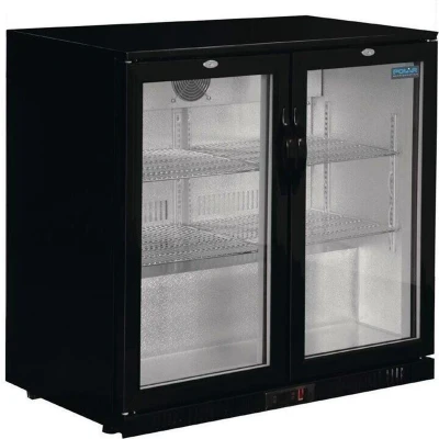 Afbeelding van Polar G serie 2 deurs barkoeling met klapdeuren zwart 208L