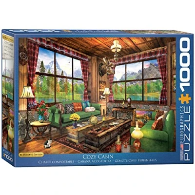 Afbeelding van Eurographics puzzel Cozy Cabin Dominic Davison 1000 stukjes