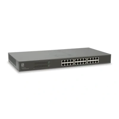 Afbeelding van LevelOne GSW 2457: 24 poortsschakelaar, 1Gbps (24 Havens), Netwerkschakelaar, Zwart