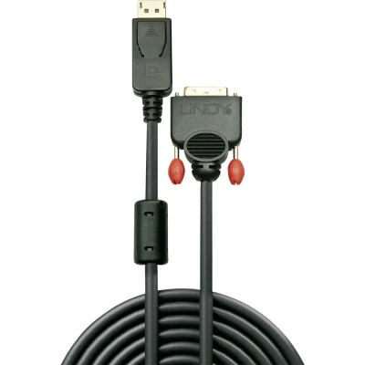 Afbeelding van LINDY 41493 DisplayPort kabel / DVI Adapterkabel stekker, D 24+1 polige stekker 5.00 m Zwart