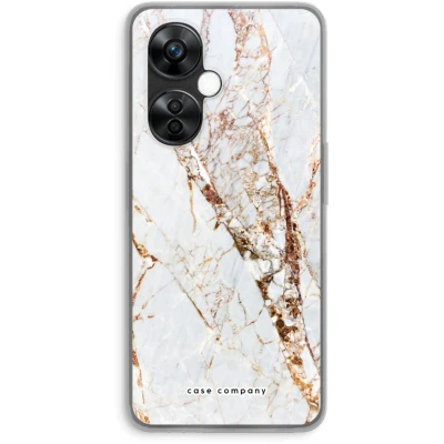Afbeelding van Case Company® hoesje geschikt voor OnePlus Nord CE 3 Lite Goud marmer Soft Cover Telefoonhoesje Bescherming aan alle Kanten en Schermrand