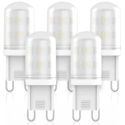 Afbeelding van RuLEDne Ledlampen, G9, 2 W, komt overeen met 20 25 halogeenlamp, G9 koudwit, 6000 K, geen flikkeren, hoek van 360, AC220 240 V, niet dimbaar, fittinglamp, 5 stuks