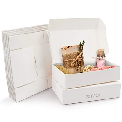 Afbeelding van Kurtzy Witte Hobby Kado Dozen (20Pak) Doos Maat 19 x 11 4,5cm Makkelijk in Elkaar te Zetten Presentaties Geschenk Presentjes Feestjes, Verjaardagen, Huwelijken, Vakanties