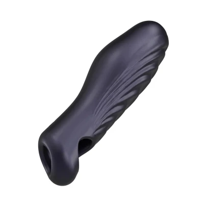 Afbeelding van ManWan Ryzer Penis Extender en Zachte Masturbatie Sleeve Black Plum