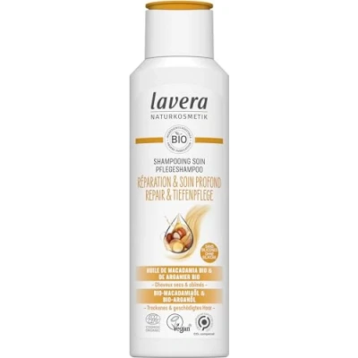 Afbeelding van Lavera Shampoo voor reparatie en diepe verzorging, zonder siliconen, intensieve rijke veganistisch, natuurlijke cosmetica, 250 ml