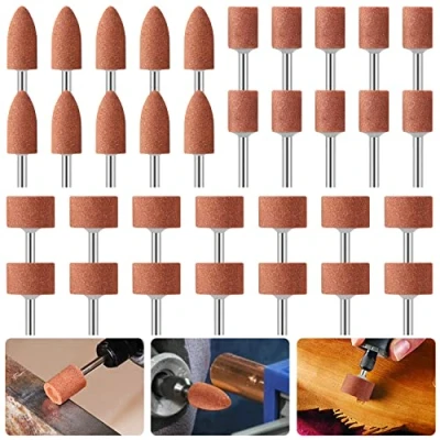Afbeelding van Professionele accessoires slijpstiftset, 42 delig polijstkop slijpsteen 1/8 inch schacht voor rotatiegereedschap slijpen, polijsten