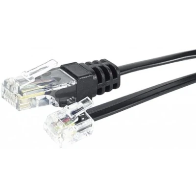 Afbeelding van generic Telefoonkabel RJ 45 (M) naar 11 10 m vlak zwart