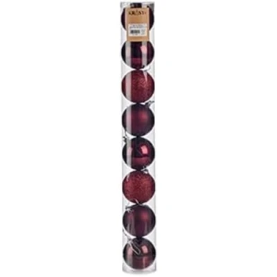 Afbeelding van Set kerstballen Paars Plastic Ø 7 cm (24 Stuks)