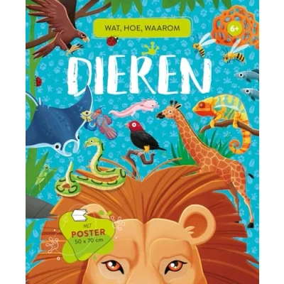 Afbeelding van Uitgeverij rebo wat, hoe, waarom dieren met poster