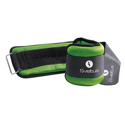 Afbeelding van Sveltus Enkel Of Polsgewichten 1 Kg 2 Stuks Groen/zwart