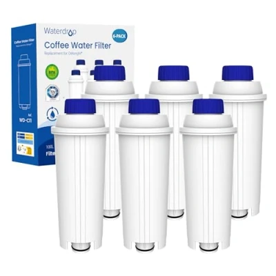 Afbeelding van Waterdrop Koffiefilter DLSC002 TÜV SÜD gecertificeerd compatibel met DeLonghi DLSC002, DLS C002, 9310926, SER3017, 5513292811 en ECAM EC800 EC680 BCO espresso machine (6)