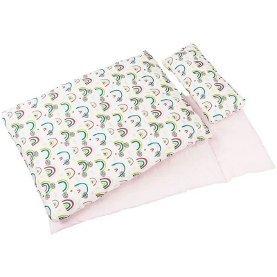 Afbeelding van Goki Poppen Beddengoedset Regenboog, 3dlg.