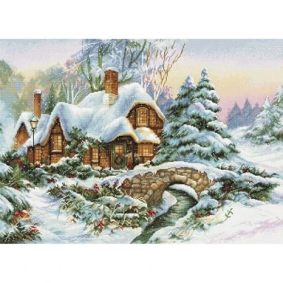 Afbeelding van Luca s borduurpakket winter landschap om te borduren BU5001
