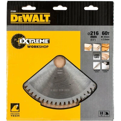 Afbeelding van DeWalt DT4350 Extreme Cirkelzaagblad 216 x 30 60T Hout / Laminaat