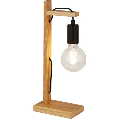 Afbeelding van Searchlight Woody Tafellamp 17 X 42,5 Cm Zwart En Bruin