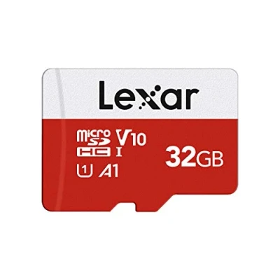 Afbeelding van Lexar Micro SD 32 GB, kaart tot 100 MB/s (R), microSDHC geheugenkaart met adapter, A1, U1, C10, V10,