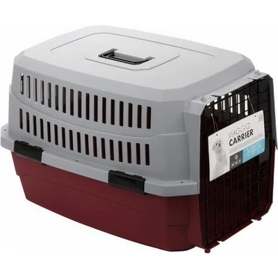Afbeelding van M pets Hondenvervoersbox Viaggio 68 X 47,6 42 Cm Rood/grijs