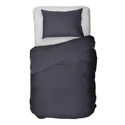 Afbeelding van Kayori dekbedovertrek Senju Katoensatijn Navy 140/200 220 + 1 sloop 140/220 (Kleur: Navy)
