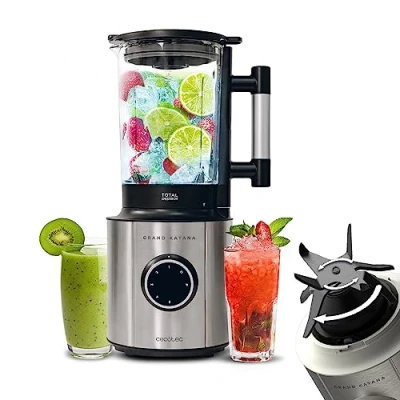Afbeelding van Cecotec Grand Katana 1800 Max Total Destroy B blender met snijbescherming, 8 bladig lemmet zwarte titanium coating, hittebestendige karaf 1,8 liter