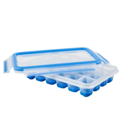Afbeelding van Tefal Masterseal Ijsblokjesdoos Voor 24 Ijsblokjes Blauw/Transparant