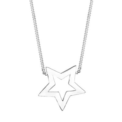 Afbeelding van Elli Stern Astro Blogger Ketting, Dames, Maat: 45, Silber