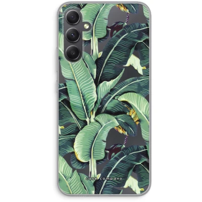 Afbeelding van Case Company® hoesje geschikt voor Samsung Galaxy A34 Bananenbladeren Soft Cover Telefoonhoesje Bescherming aan alle Kanten en Schermrand